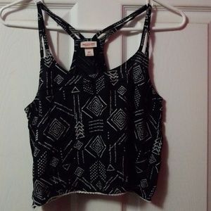 Massimo black and white Pattern spaghetti strapz